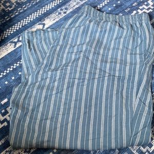 Madewell Blue and White Linen pants